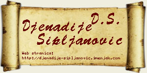 Đenadije Sipljanović vizit kartica